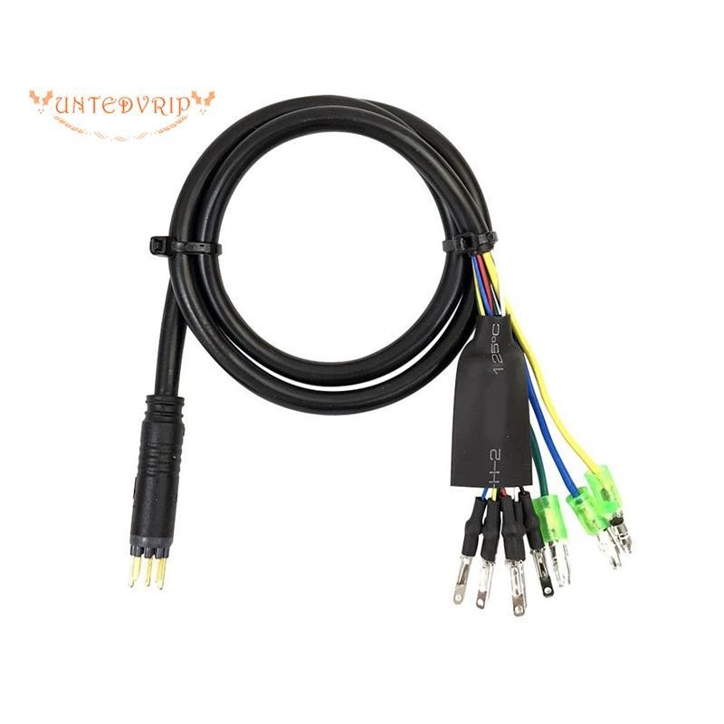 [Quick U]1 ชิ้น 60 ซม.E-Bike 9Pin มอเตอร์แปลงสายต่อสายไฟด้านหน้าด้านหลังดุมล้อมอเตอร์สีดํา