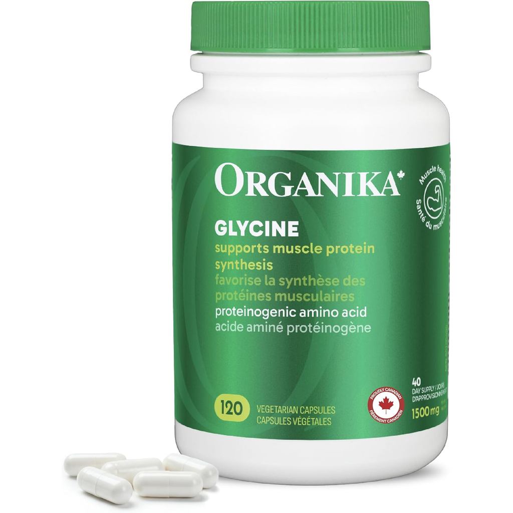 Organika Canadian-Made Glycine - Proteinogenic Amino Acid - Aids Protein Synthesis, การสร้างคอลลาเจน