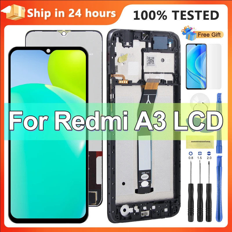 6.71 "สําหรับRedmi A3 LCD 23129RN51XสําหรับRedmi A3 หน้าจอ 23129RN51X Assembly Digitizer LCDเปลี่ยนช