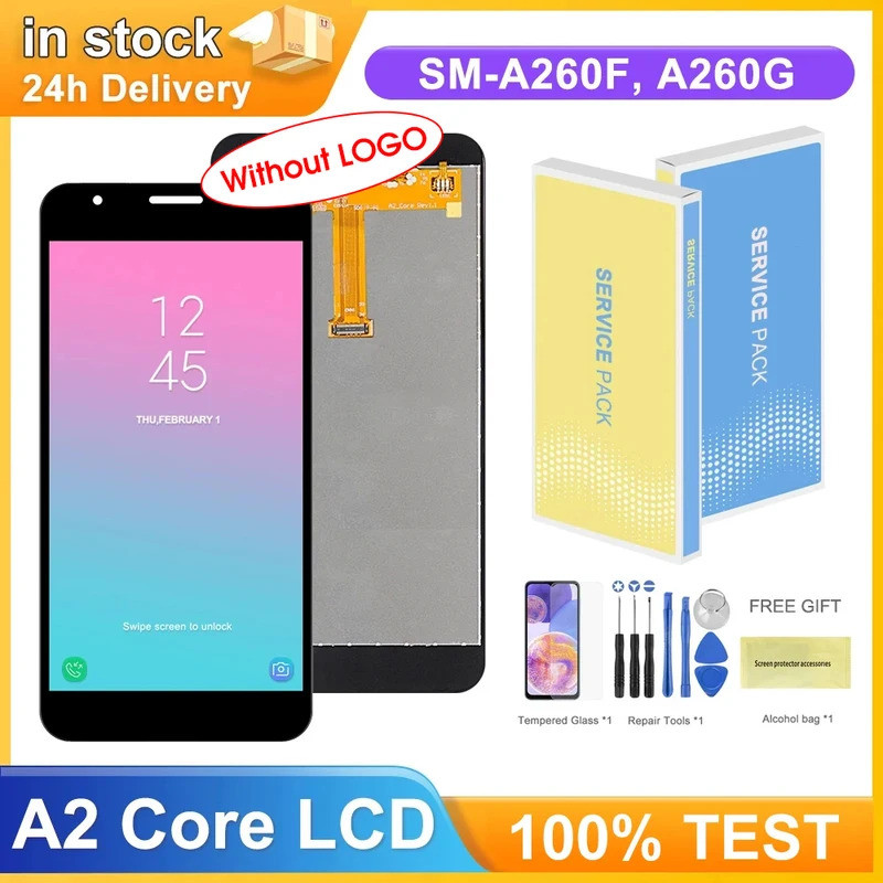 SAMSUNG 5.0 "จอแสดงผลสําหรับSamsung Galaxy A2 Core,จอแสดงผลLcd Touch Screen Digitizer Assemblyสําหรั