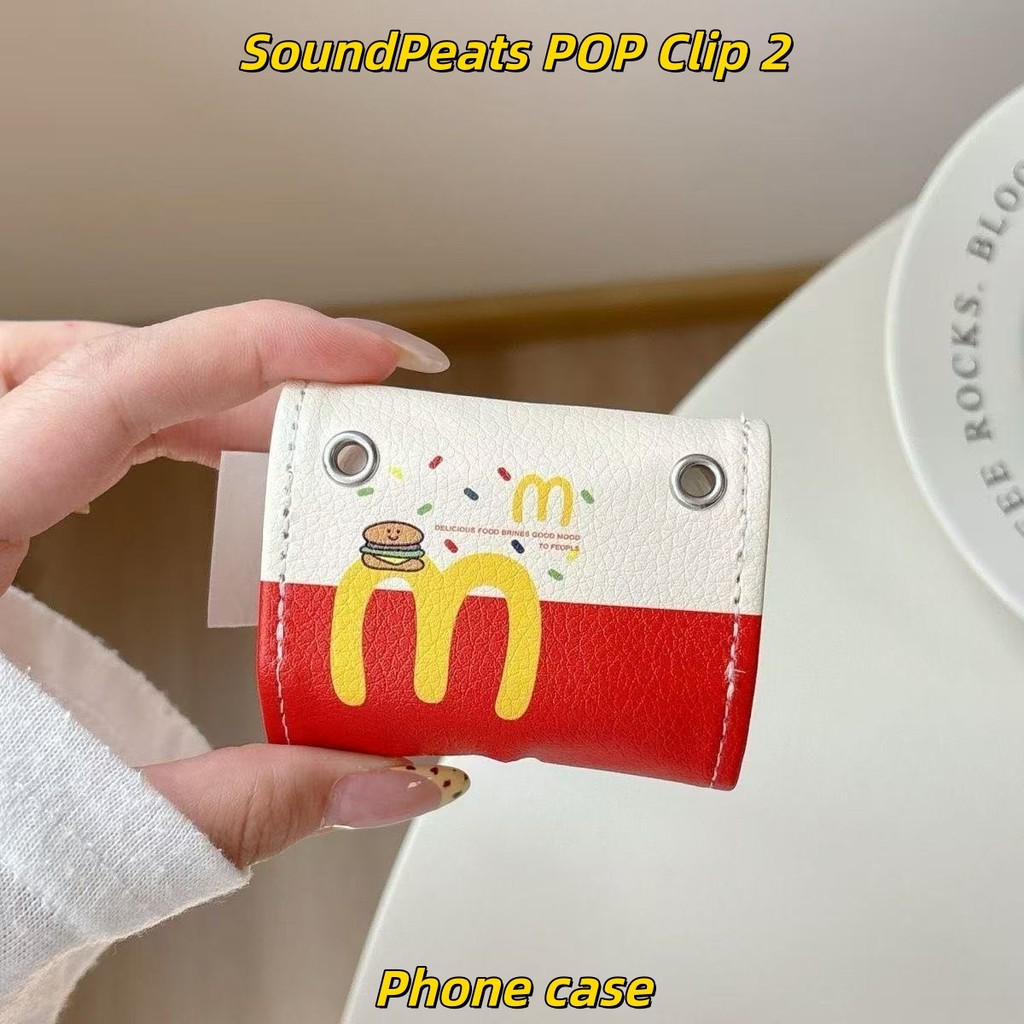 พร้อมสต็อก สําหรับ SoundPeats POP Clip 2 กรณีน่ารักการ์ตูนสิ่งทอหัตถกรรมหูฟังกรณีปลอกฝาครอบ