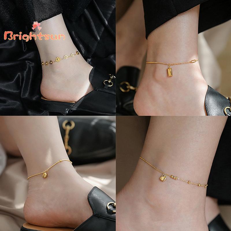 [BT-t] Simple Titanium Steel Anklet Womens Advanced Anklet Fashion Love Anklet Accessories Gift NEW