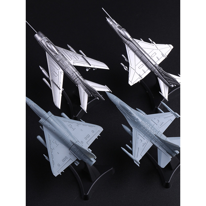 4D ประกอบ Fighter รุ่น J-6 J-7 F16 Phantom 2000 เครื่องบิน Static รุ่นเครื่องประดับกาวฟรีประกอบ