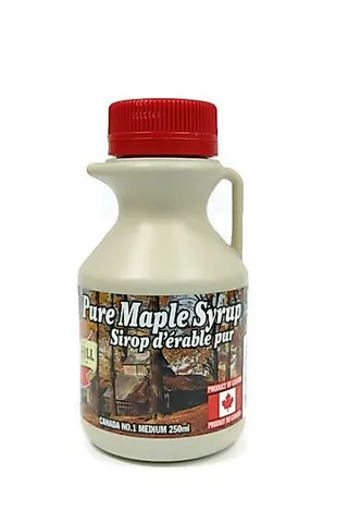 Plastic Jug Maple Syrup 250ml.