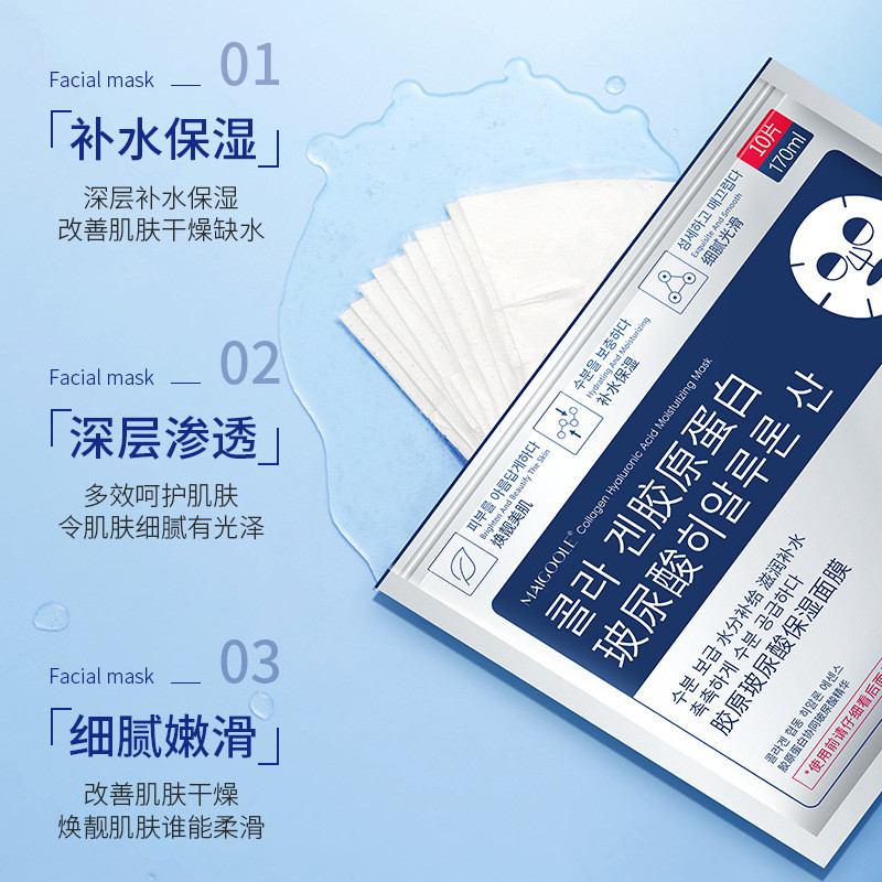Medelline Collagen Hyaluronic Acid Moisturizing Mask First Aid Moisturizing Soothing Brightening Ski