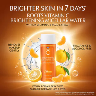 Boots Vitamin C Brightening Micellar Water 100Ml บู๊ทส์ วิตามิน ซี ไบร์ทเทนนิ่ง ไมเซลล่า วอเตอร์ 100 มล.