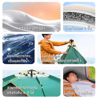 AOKS เต็นท์แคมป์ปิ้ง 1 2คน เต็นท์นอน ใช้สำหรับเดินป่าหรือสนาม (สำหรับ 3-4 คน) เต้นท์แคมปิ้ง