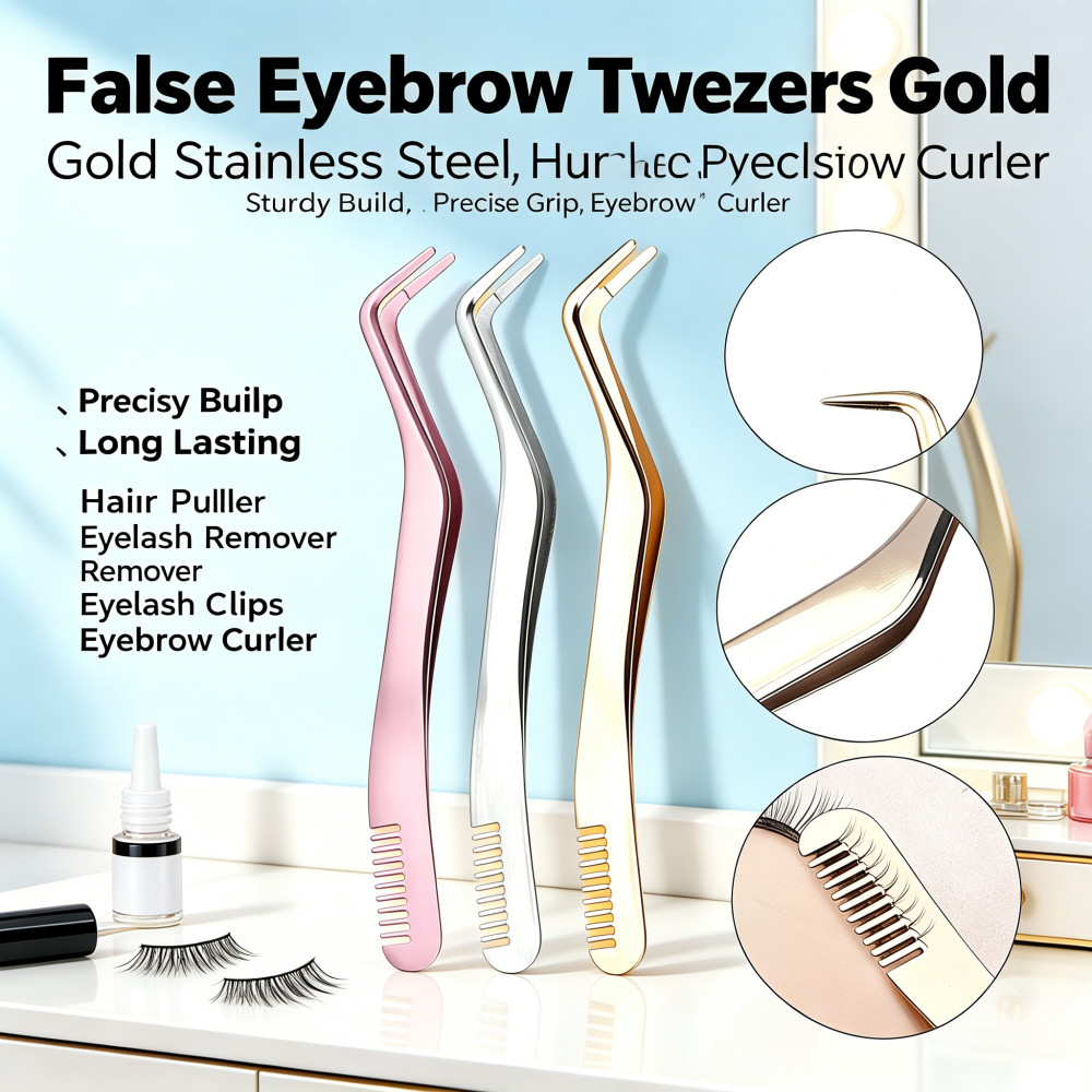 Tweezer Eyelash Beauty Makeup หวีปลอม Lash Tweezer