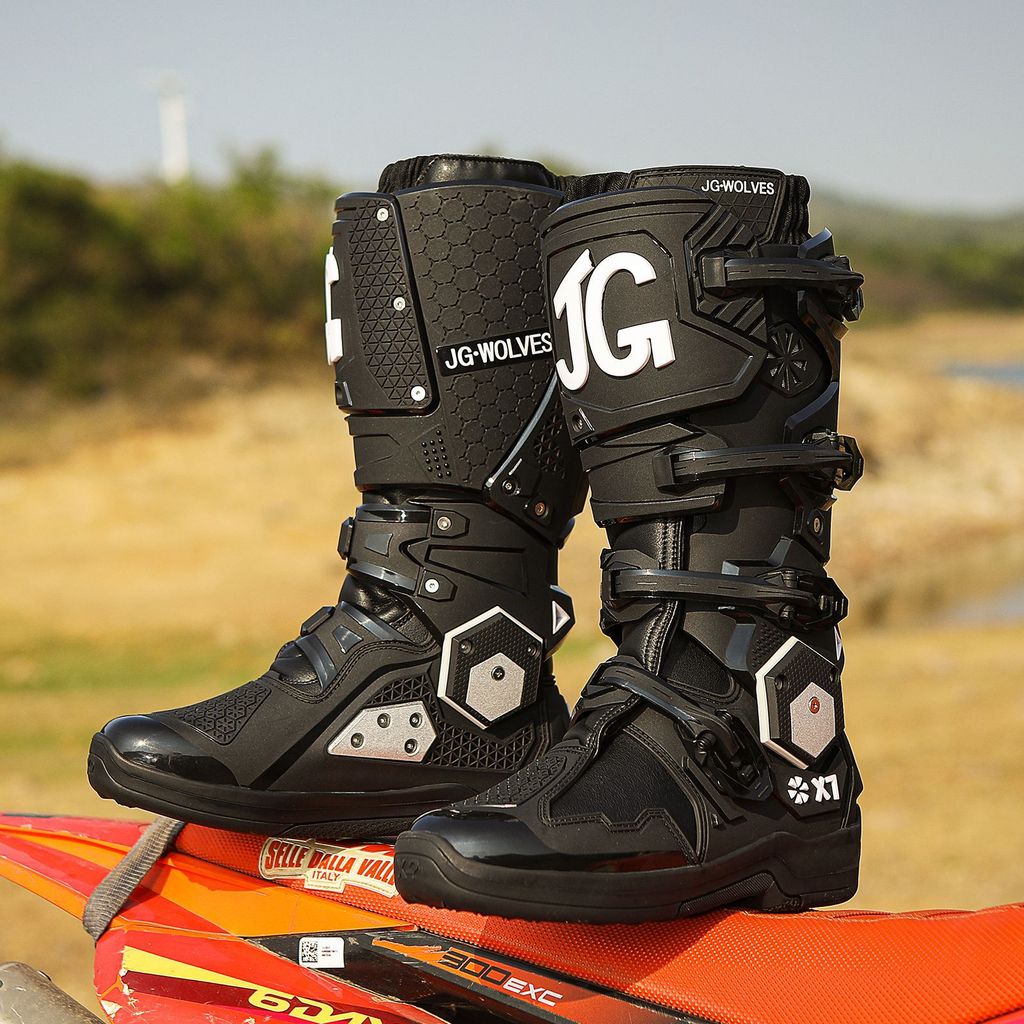 JG · WOLVES/Nine-Strand Wolf รองเท้าปั่นจักรยานมอเตอร์ไซค์ออฟโรด Rally Lindao Boots Movable Double-A