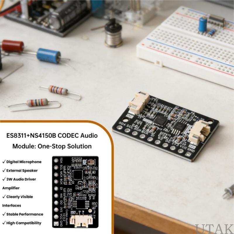 TAKE ES8311 NS4150B เครื่องขยายเสียงดิจิตอลไมโครโฟนโมดูลเสียง Development Board สําหรับ Easy Integra