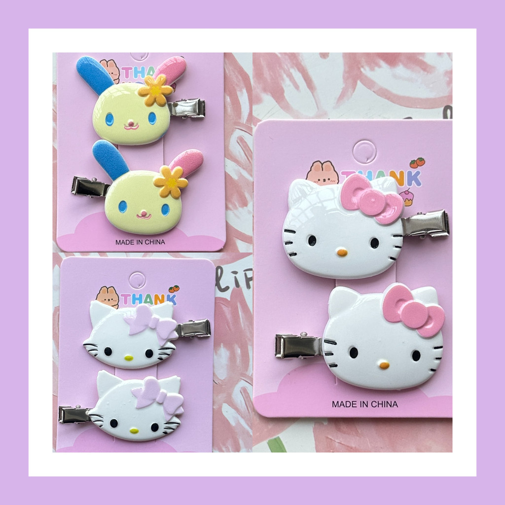 SANRIO พร้อมสต็อก กิ๊บติดผมการ์ตูนซานริโอ 2 ชิ้น/เซ็ต คิตตี้ มายเมโลดี้ ซินนามอนโรล เครื่องประดับผมสาว