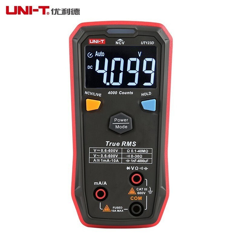 มีเอกลักษณ์เฉพาะตัว UT123 มัลติมิเตอร์แบบดิจิตอลช่วงอัตโนมัติมัลติมิเตอร์แบบพกพาสมาร์ท