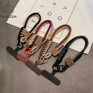 COZII พวงกุญแจสายคล้องโทรศัพท์สายคล้องโทรศัพท์แบบสั้น สายคล้องโทรศัพท์แบบทอสีบล็อก