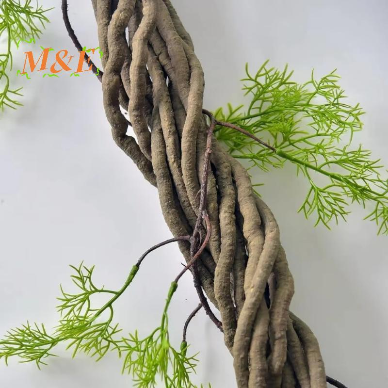 [M&E] PVC หวายปลอมพืชปีนเขา Wigwam เนื้อที่สมจริง DIY Rainforest ภูมิทัศน์ตกแต่งสําหรับผนังห้องนั่งเ