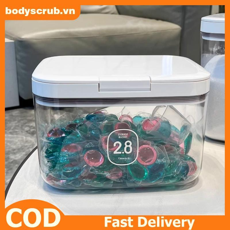 BB Laundry Pod Container, Laundry Pod Holder, Sealed And Automatic -Up, Large Capacity with Laundry 