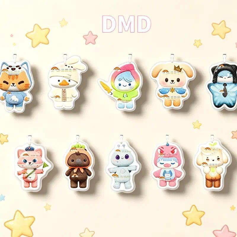 พวงกุญแจกระเป๋าถือน่ารักรูปเหมือนตุ๊กตา DMD ป้ายกระเป๋า ป้ายกระเป๋าป้องกันการสูญหายและของที่ระลึก