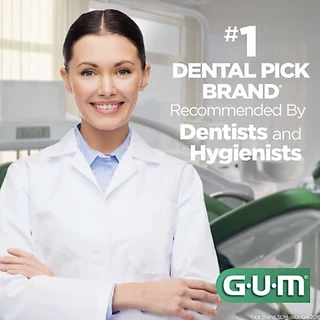 GUM Soft-Picks Original, Advanced, Comfort Mint, Wider Spaces ไม้จิ้มฟันแบบนุ่ม พร้อมกล่องใส่สำหรับพกพา กัม ซอฟท์พิคส์