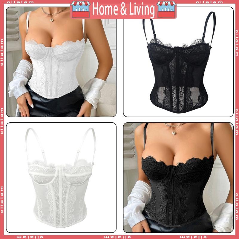 CI Elegant Black Supportive Undergarment Elasticity Fabric Lace Corset