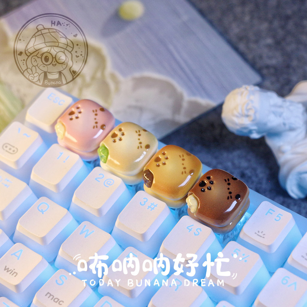 sa keycap keycaps keycap anime ปุ่มกด ทําเล็บมือที่ไม่ซ้ํากันเดียวสร้างสรรค์แมวเค้กแป้นพิมพ์หมวกเปลี