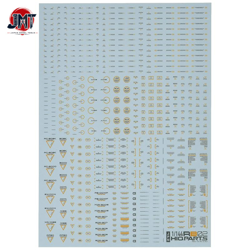1/144 Gray & Orange RB02 Caution Decal (1 sheet included)