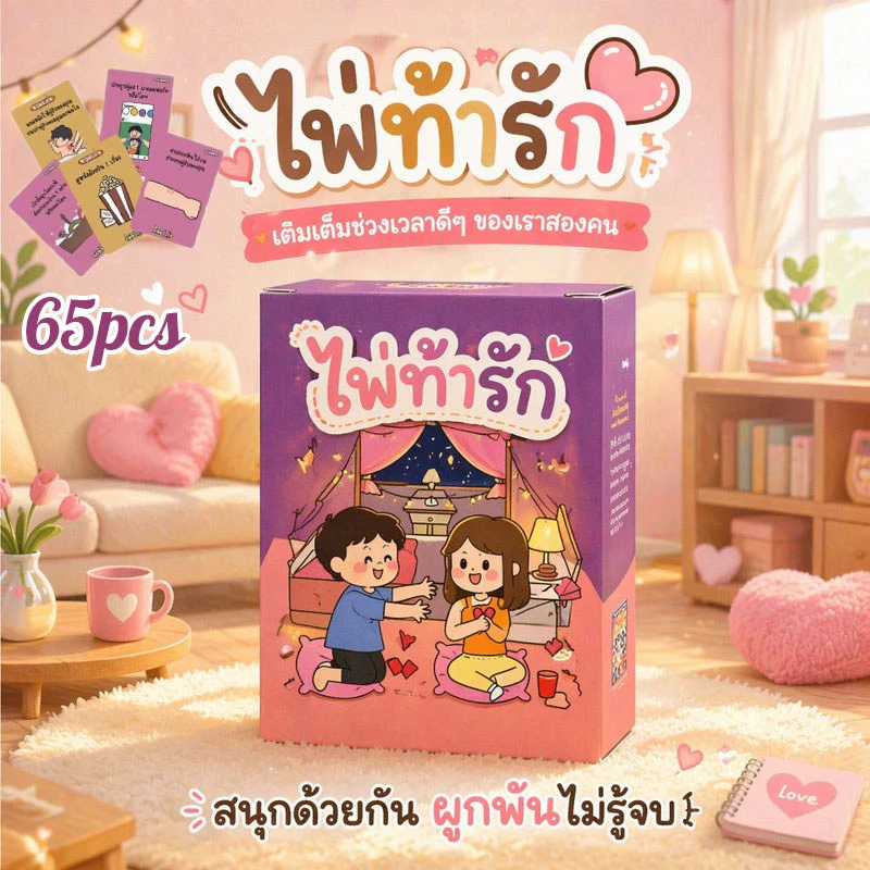 เกมไพ่คู่รัก การ์ดเกม ของขวัญวันครบรอบ เพิ่มความสัมพันธ์ การ์ดเกมโต้ตอบสำหรับคู่รัก ของขวัญวันครบรอบ