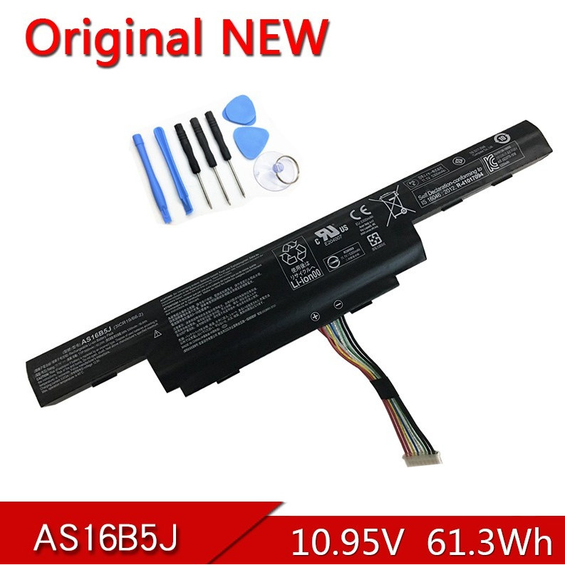 AS16B5J NEW Original AS16B8J Laptop Battery For Acer Aspire E5-575G-53VG F15 F5-573G 10.95V 61.3Wh