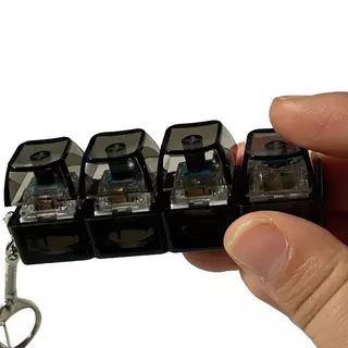 4Key คีย์บอร์ดแกนเครื่องทดสอบ LED Keycap สวิทช์เครื่องทดสอบคีย์ของเล่นความเครียด Reliever พวงกุญแจแบบพกพาสําหรับ Gamer Office Home