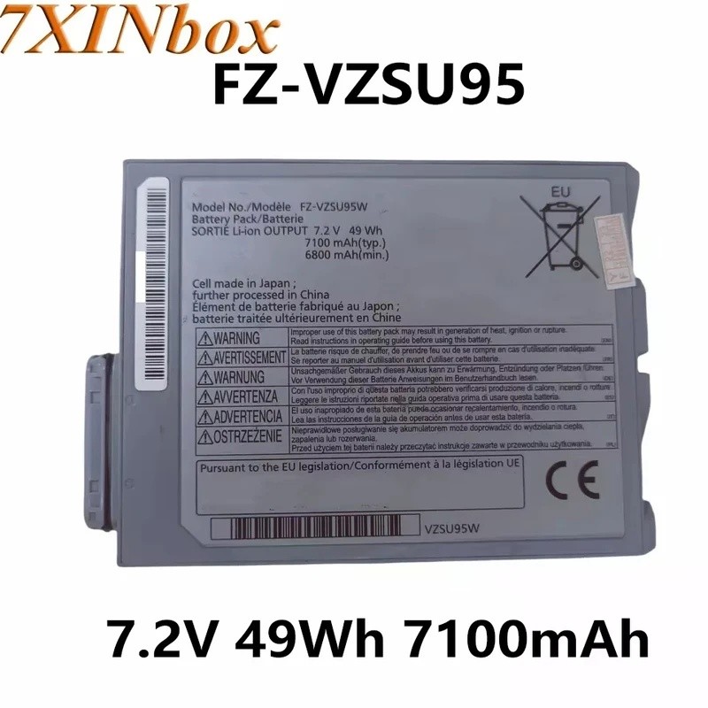 7XINbox FZ-VZSU95W 49Wh 7.2V 7100mAh แบตเตอรี่สําหรับ Panasonic FZ-M1 Touchpad Series