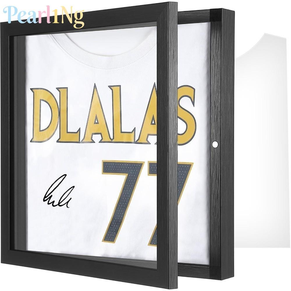 PEARLTH Jersey Frame Display , 1313 นิ้ว Magnetic Attraction Football Shirt Frame, Gift 1814 นิ้ว Black Acrylic Glass Display Sport Shirt