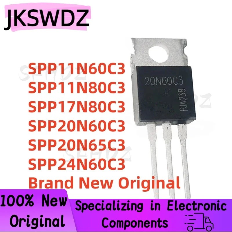 5PCS SPP11N60C3 11N60C3 SPP20N60C3 20N60C3 SPP24N60C3 24N60C3 SPP20N65C3 20N3 P17N80C3 ทรานซิสเตอร์ 