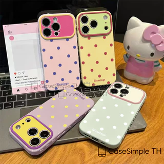 เคสลายจุดดอทเรียบง่าย ลายพิมพ์ข้อความ เคสไอโฟน17 สำหรับ IPhone 16 7 8 15 Plus XR X XS Max Air 12 11 13 14 Pro