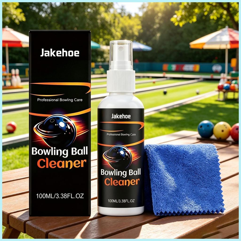Bowling Ball Cleaner Fast-Acting แบบพกพาผ้าเช็ดตัว 100ml Bowling Ball ทําความสะอาดชุดสเปรย์สําหรับฝึ