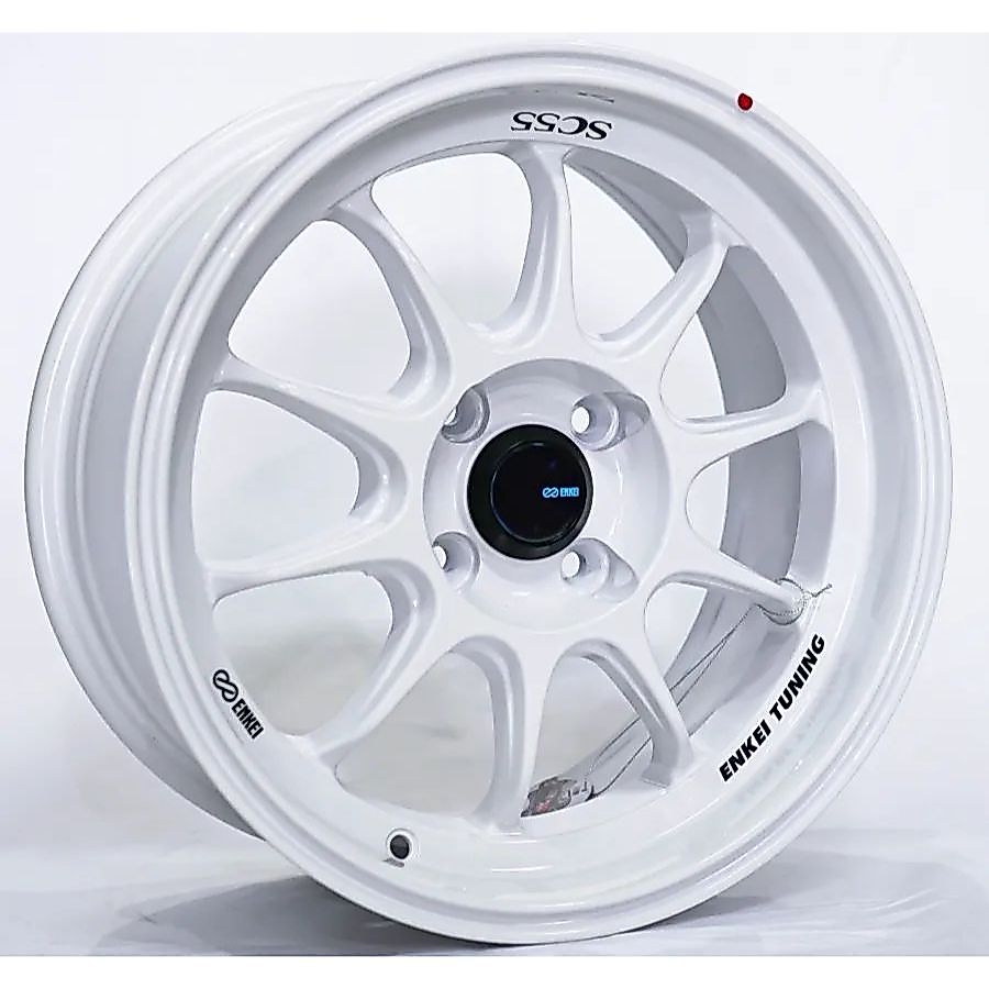ล้อแม็กใหม่แท้ ENKEI SC55 4รู100 ET28 สีขาว 7-15นิ้ว(ราคา 4วง)