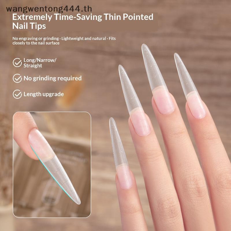 [ TH Fashion ] Design Gorgeous Nails with 238 ชิ้น เคล็ดลับเล็บกริชใสสําหรับอาชีพทั้งหมด