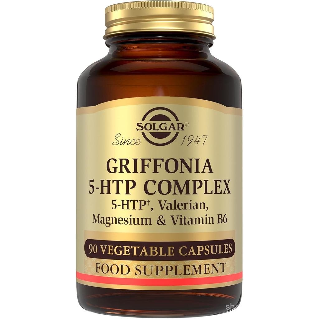 Solgar Griffonia 5-HTP Complex และ Mood Support with Valerian Root, Magnesium, และวิตามินบี 6, Vegan