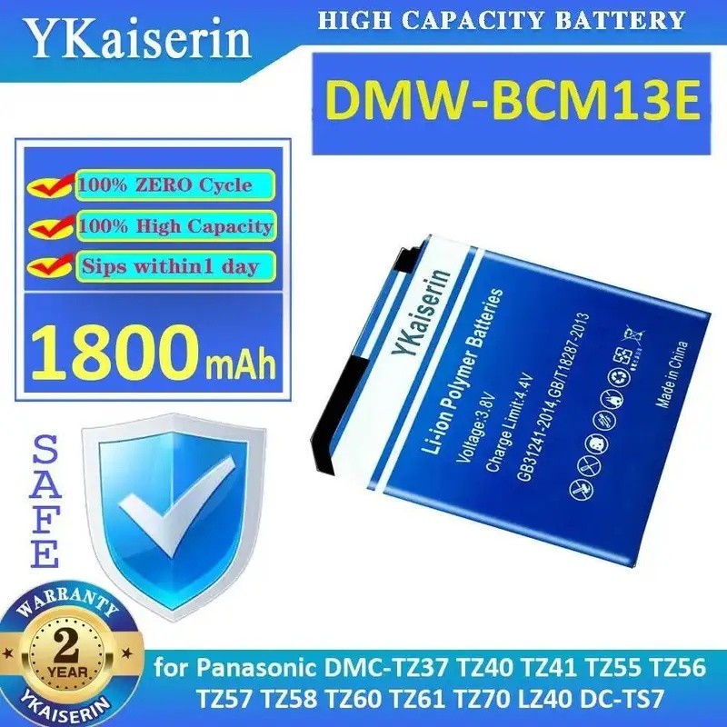 แบตเตอรี่กล้อง Dmw-BCM13E 1800Mah สําหรับ Panasonic Dmc-TZ37 TZ40 TZ41 TZ55 TZ56 TZ57 TZ58 TZ60 TZ61