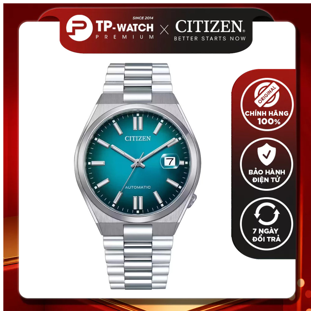 Citizen Automatic NJ0151-88X Tsuyosa Steel Strap Mens Watch - Sapphire Sutra - ขนาด 40mm