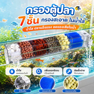PawTica กรองตู้ปลา กรองแขวน กล่องกรองแขวนตู้ปลาอะคริลิกใส พร้อมปั๊มน้ำ 5W 300L/H รุ่น GD16 GD17 GD19 ระบบเป็นสัดส่วน เพิ่มพื้นที่ใส่วัสดุ