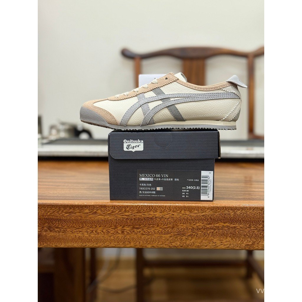 2026Asics Onitsuka Tiger รองเท้า/Onitsuka Tiger Mexico 66 รองเท้าผ้าใบรองเท้าผ้าใบผู้ชายผู้หญิงสไตล์