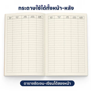 สมุดบันทึกรายรับรายจ่าย A5 ปกคราฟต์ 24 แผ่น