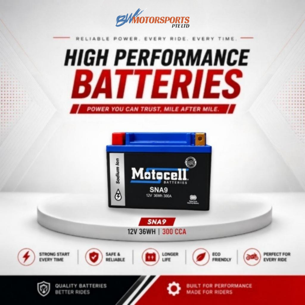 แบตเตอรี่ลิเธียมไอออน Motocell SNA9 (YTX9-BS) มอเตอร์มอเตอร์ไซค์