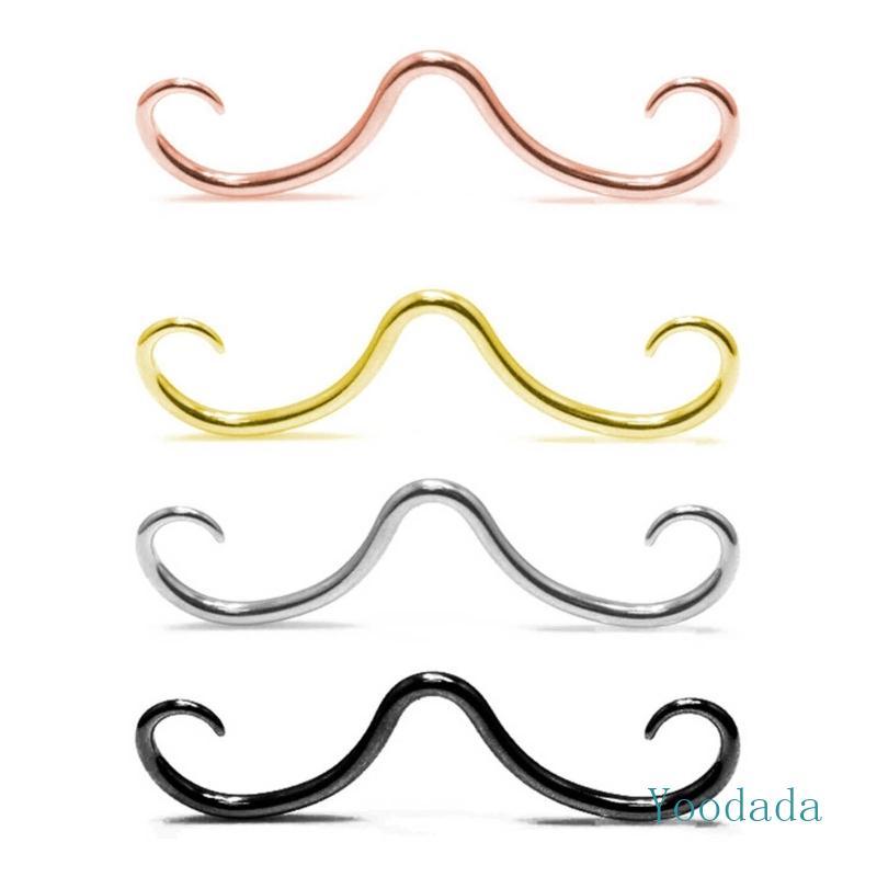 Yoo Septum Piercing Moustache แหวนจมูก Septum Piercing Hanger เครื่องประดับร่างกายแฟชั่น