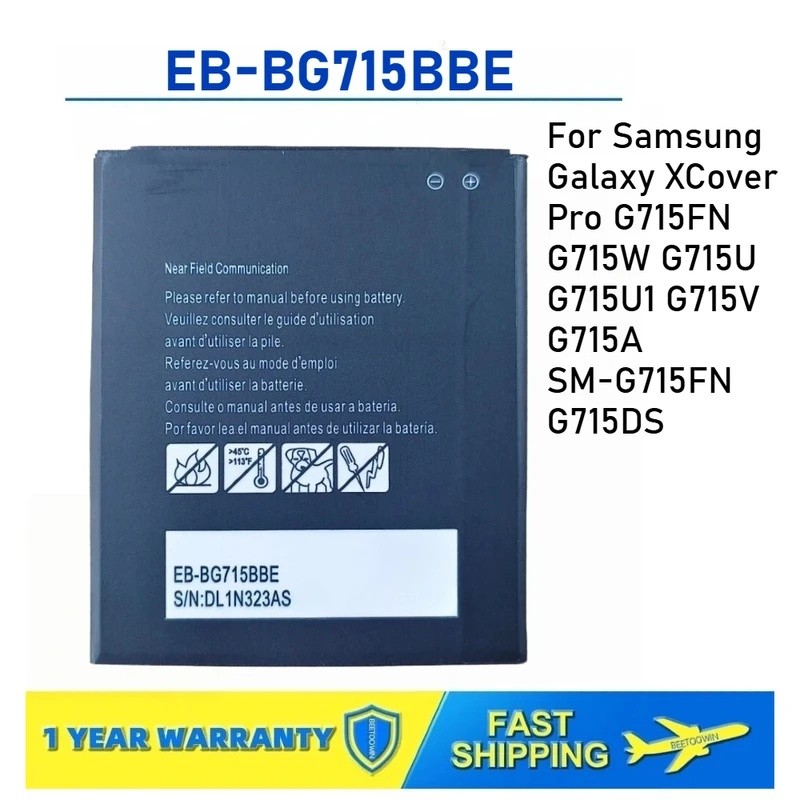 EB-BG715BBE 4050mAh สําหรับ Samsung Galaxy XCover Pro G715FN G715W G715U G715U1 G715V G715A SM-G715F