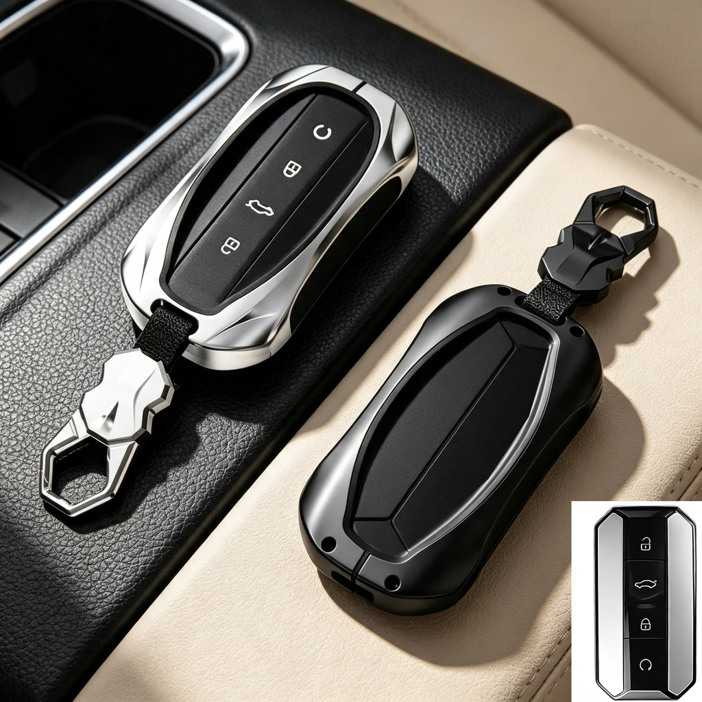 Chery Jaecoo J5 EV เคสกุญแจรีโมทรถยนต์ Jaecoo 5 ที่ใส่กุญแจรถ Jaecoo 5 EV ฝาครอบกุญแจแบบไม่มีกุญแจ