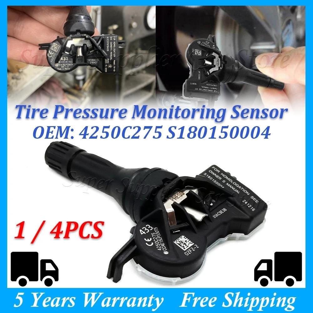 1/4PCS TPMS 433MHZ ความดันยางเซนเซอร์สําหรับ Mitsubishi PAJERO SPORT III 2014-2015 4250C275 4250F187