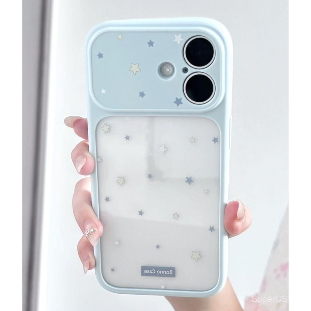 เคสโทรศัพท์ เหมาะสําหรับ iPhone 11 12 13 14 15 16 17 Pro max Plus Air Blue White Star Shock-proof Sh
