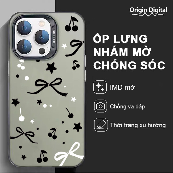 ส่วนบุคคล Y2K สีดําเชอร์รี่โบว์สําหรับ iPhone 16 Pro Max 15 Pro Max 14 13 12 11 XR XS Max ยืดหยุ่น