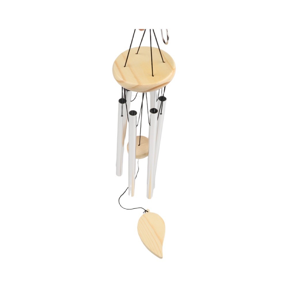 【SWTDRM】Good Luck Aluminum Tubes and Pine Wood Wind Chimes for Your Home Decoration