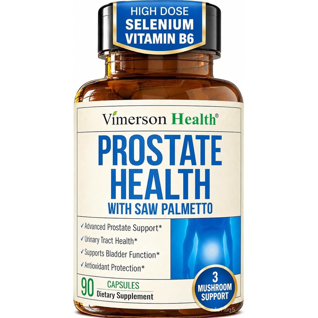 Prostate Health Supplement for Men with Saw Palmetto – Supports Urinary Flow & Nighttime Comfort – A