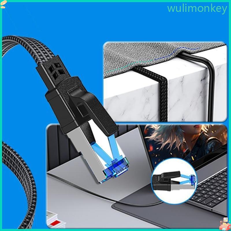 WU RJ45 Flat CAT8 Ethernet Cable สําหรับ Home Office Internet Tasks